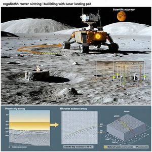 The Image Is A Split-screen Display Of A Rover On The Moon