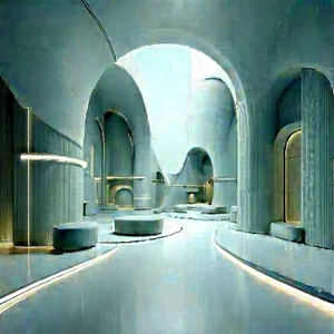 Futuristic Innovation Hub With Image, There