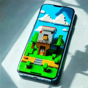 Smartphone With Digital Artwork With Cell Phone