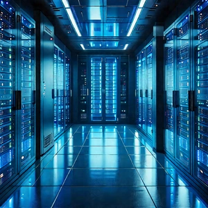 Futuristic Server Room With Image, There