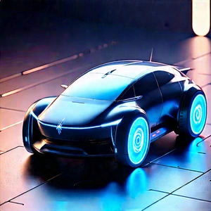 Innovative Electric Vehicle (design:1.39) With Futuristic Blue