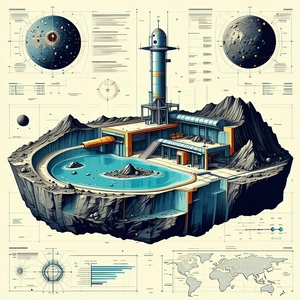 The Image Is A Detailed Illustration Of A Futuristic Underwater City