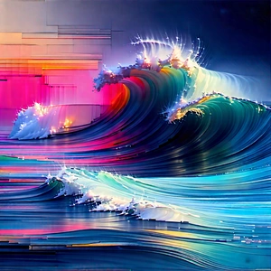 Abstract Glitch Art: Abstract interpretation of wave motion