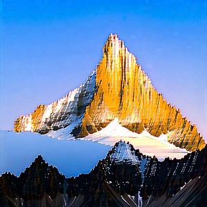 Nature Macro Photography: Clear (sky:1.45) Over (mountain:1.37) Peak With Majestic Mountain