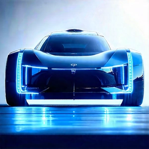 Innovative Electric Vehicle (design:1.12) With Blue Sports