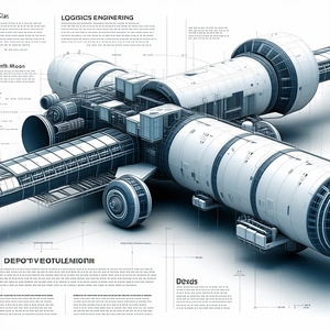 A Large, Detailed Drawing Of A Spacecraft Is Displayed On A Page