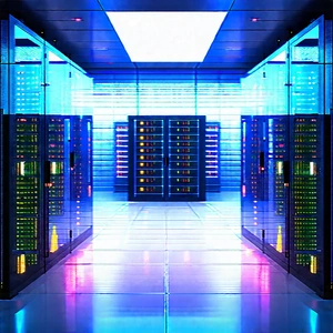 Futuristic Server Room With Image, There