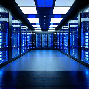 Futuristic Server Room With Image