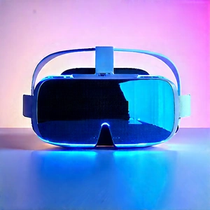 Vr Headset With Holographic Display With Pair Blue