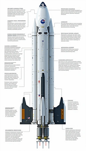 A Diagram Is Displayed Showing The Different Parts Of A Space Shuttle