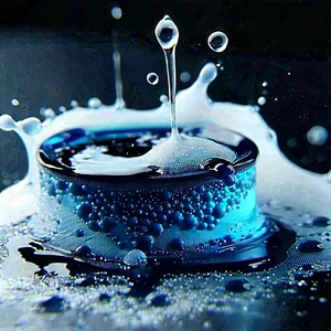 Abstract Food Photography: Macro view of chemical reaction