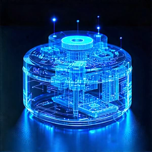 Innovative Medical Technology Design With Blue White
