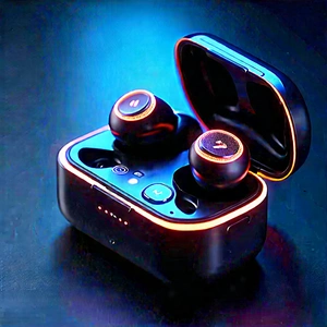 Wireless Earbuds With Glowing Screen With Pair Black