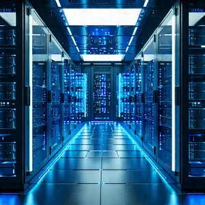 Futuristic Server Room With Image, There