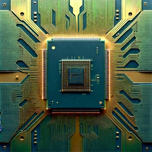 Close-up of microprocessor