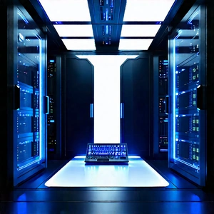 Futuristic Server Room With Image, There