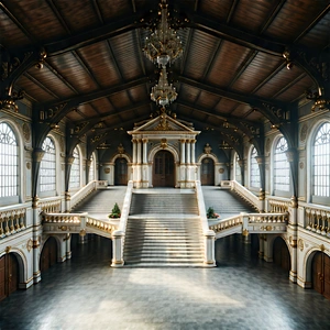 Urban Aerial Photography: Converted Warehouse With Ornate Details With Black White