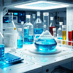 Tech Tilt-shift Photography: Futuristic Research Laboratory With Image, There