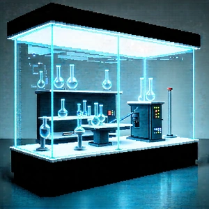 Futuristic Research Laboratory With Computer-generated (cgi)