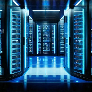 Futuristic Server Room With Image, There