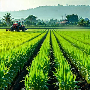Agricultural Technology In Design Studio With Large Field