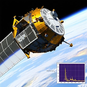 A Spacecraft, Possibly A Satellite, Flying Through The Sky