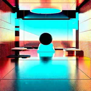 Tech 3d Render: (futuristic:1.35) Tech Startup Office With Futuristic Room