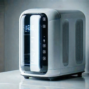 Tech Digital Illustration: Innovative Smart Appliance Design With White Microwave