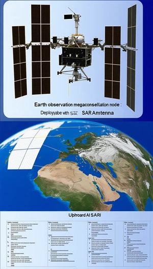 A Large Satellite Dish With A View Of The Earth From Space