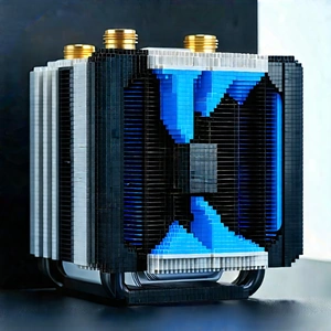 Close-up Of Cooling System With Small, Square-shaped