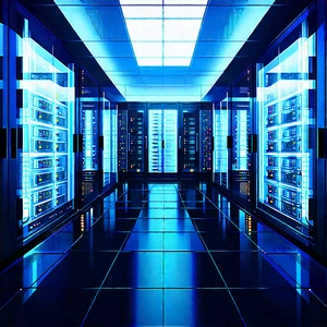 Futuristic Server Room With Image, There