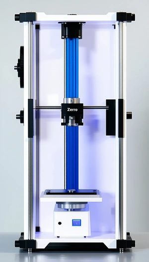 A Blue And White Machine With A Blue Rod On Top Of It