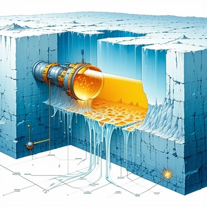 The Image Is A Detailed Illustration Of A Pipeline System
