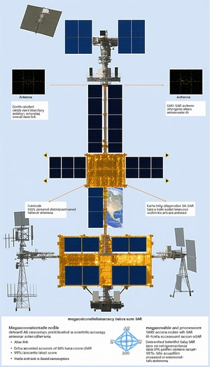 The Image Is A Diagram Showing The Different Parts Of A Satellite