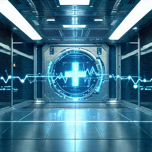 Healthcare Technology In Manufacturing Facility With Image, There
