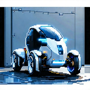 Innovative Electric Vehicle (design:1.26) With Cartoon Drawing