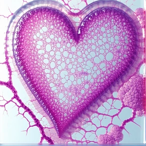 A Heart-shaped Object Made Of Purple Glass