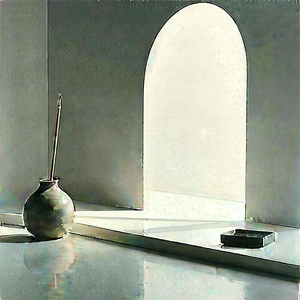 Abstract Digital Painting: Minimalist Study With Tonal Variation With White Room