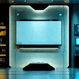 Futuristic Tech Startup Office With Large Flat