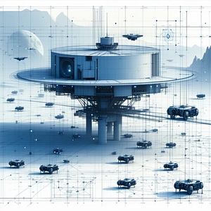 In The Image, There Is A Large, Futuristic Building With A Dome-shaped Structure