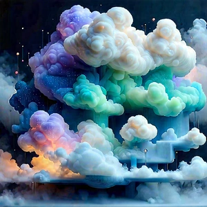 Cloud Computing Visualization With Image, There