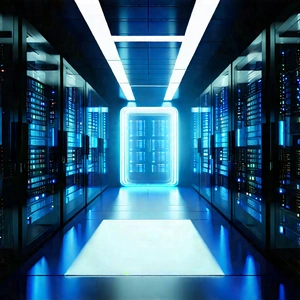 Futuristic Server Room With Image, There
