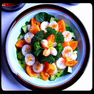 Lifestyle Aerial Photography: Healthy Meal Prepared With Organic Components With Large Bowl