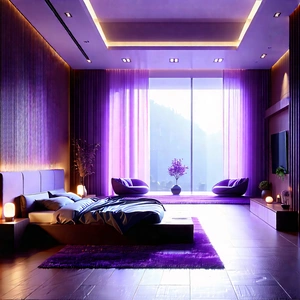 Lifestyle Octane Render: Bedroom sanctuary with minimalist decor