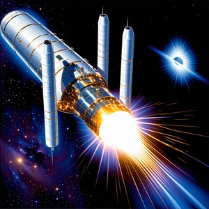 space shuttle shown brightly environment