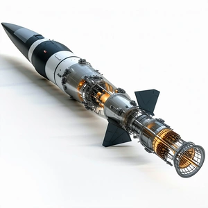 A Rocket Engine Is Shown In A Close-up View