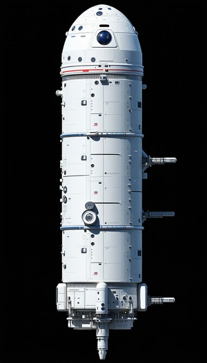 A Large White Cylinder Structure Is Shown In The Image
