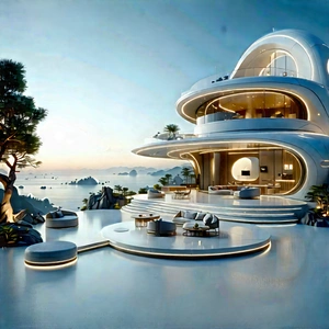 Futuristic Smart Home With Large, Modern-looking