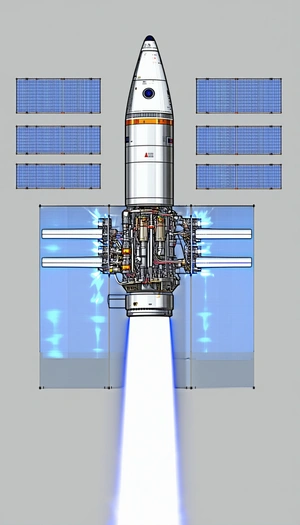 A Space Shuttle Is Shown In A Diagram, With Its Engine And Fuel System Clearly Visible