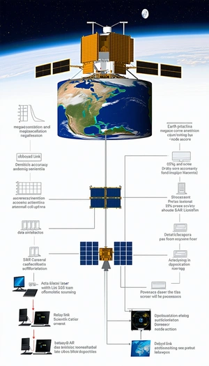 The Image Is A Diagram That Shows The Relationship Between A Satellite And The Earth